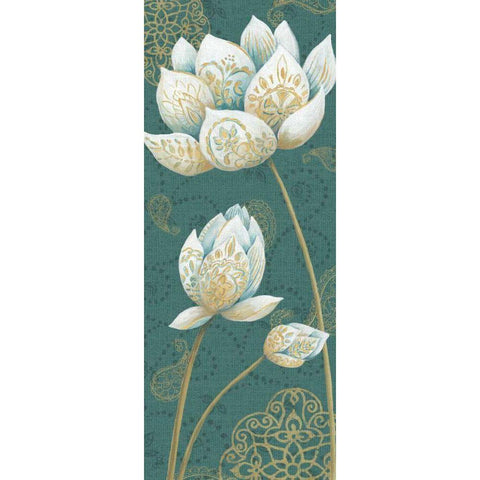 Lotus Dream IIIB Black Modern Wood Framed Art Print with Double Matting by Daphne, Brissonnet