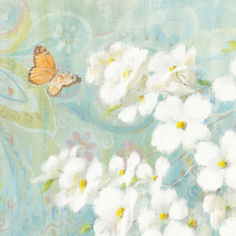 Spring Dream III White Modern Wood Framed Art Print by Nai, Danhui