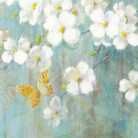 Spring Dream IV White Modern Wood Framed Art Print with Double Matting by Nai, Danhui