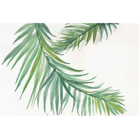 Ferns IV Gold Ornate Wood Framed Art Print with Double Matting by Paschke, Chris