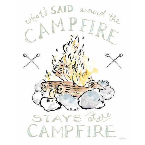 Girlfriends Cabin IV White Modern Wood Framed Art Print by Schlabach, Sue