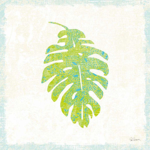 Flamingo Tropicale VII White Modern Wood Framed Art Print with Double Matting by Schlabach, Sue