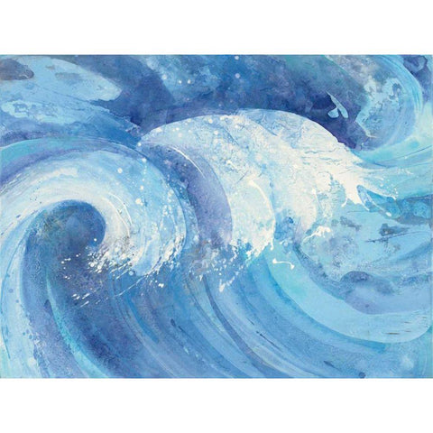 The Big Wave Gold Ornate Wood Framed Art Print with Double Matting by Hristova, Albena