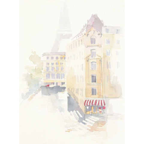 Paris Crosswalk White Modern Wood Framed Art Print by Tillmon, Avery