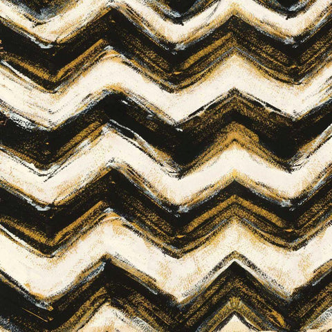 Black and Gold Geometric IV Crop Black Modern Wood Framed Art Print by Novak, Shirley