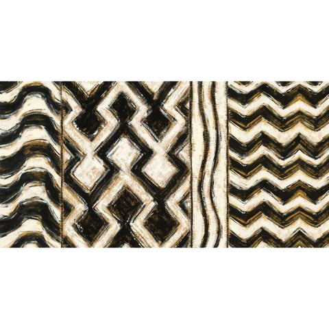 Black and Gold Geometric VII White Modern Wood Framed Art Print by Novak, Shirley