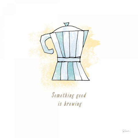 Good Brew I Black Ornate Wood Framed Art Print with Double Matting by Schlabach, Sue