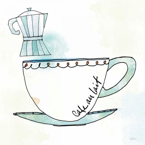 Good Brew VII Black Modern Wood Framed Art Print with Double Matting by Schlabach, Sue