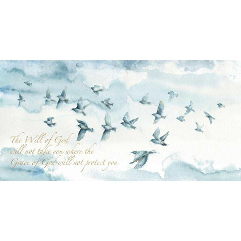 Indigold XIII with Script Gold Ornate Wood Framed Art Print with Double Matting by Audit, Lisa