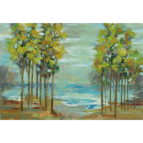 Spring Trees Gold Ornate Wood Framed Art Print with Double Matting by Vassileva, Silvia