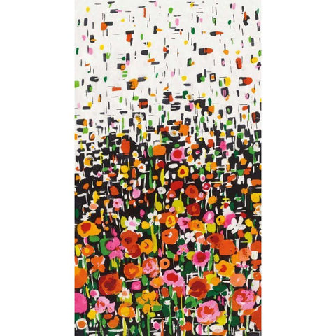 Flower Shower Crop Gold Ornate Wood Framed Art Print with Double Matting by Wild Apple Portfolio