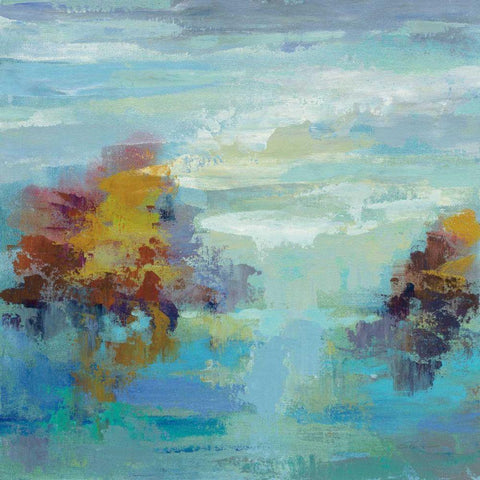 Morning Mist I Black Modern Wood Framed Art Print with Double Matting by Vassileva, Sylvia