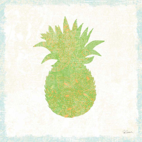 Flamingo Tropicale X Black Ornate Wood Framed Art Print with Double Matting by Schlabach, Sue