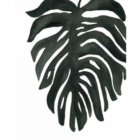 Tropical Palm II BW White Modern Wood Framed Art Print by Wild Apple Portfolio