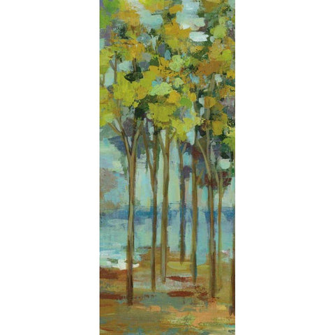 Spring Trees Panel I White Modern Wood Framed Art Print by Vassileva, Silvia