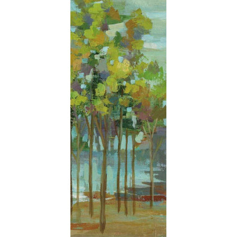 Spring Trees Panel II Gold Ornate Wood Framed Art Print with Double Matting by Vassileva, Silvia