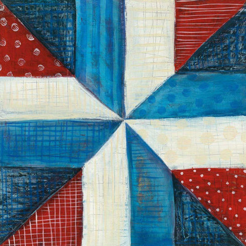 Modern Americana I v2 White Modern Wood Framed Art Print with Double Matting by Averinos, Melissa