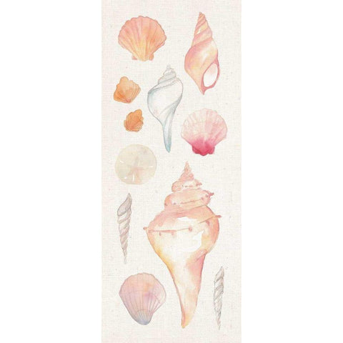 Sea Gems II Black Modern Wood Framed Art Print by Wild Apple Portfolio