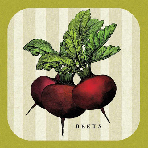 Linen Vegetable I White Modern Wood Framed Art Print with Double Matting by Mousseau Studio