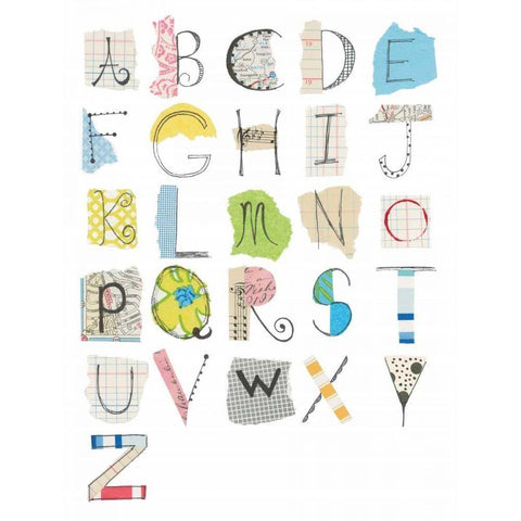 Alphabet I White Modern Wood Framed Art Print by Prahl, Courtney