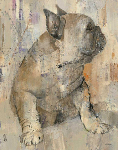 Duke White Modern Wood Framed Art Print with Double Matting by Hristova, Albena