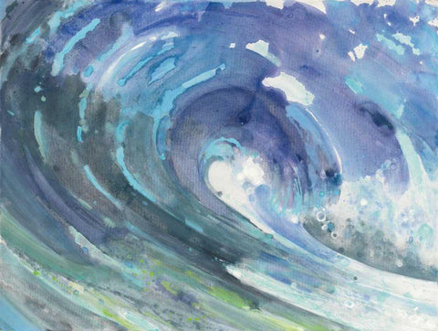 Curl Black Ornate Wood Framed Art Print with Double Matting by Hristova, Albena