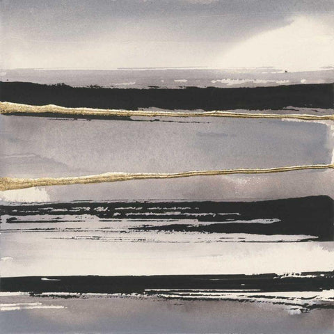 Gilded Grey I White Modern Wood Framed Art Print with Double Matting by Paschke, Chris