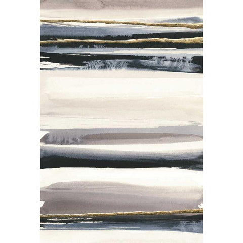 Gilded Grey III White Modern Wood Framed Art Print by Paschke, Chris