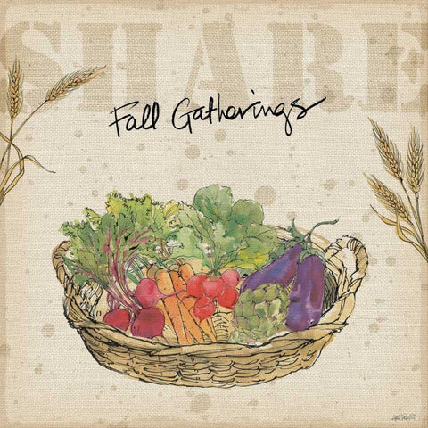 Farmers Feast Harvest I White Modern Wood Framed Art Print by Tavoletti, Anne