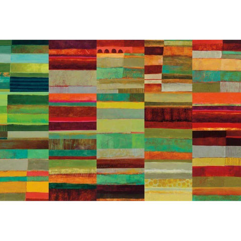 Fields of Color VIII Gold Ornate Wood Framed Art Print with Double Matting by Davies, Jane