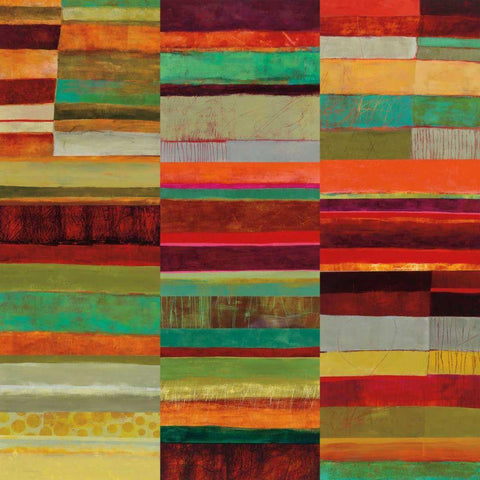 Fields of Color IX Black Modern Wood Framed Art Print with Double Matting by Davies, Jane