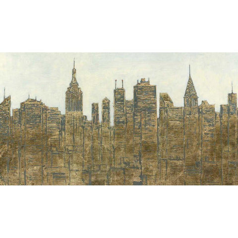 Lavish Skyline White Modern Wood Framed Art Print by Wiens, James