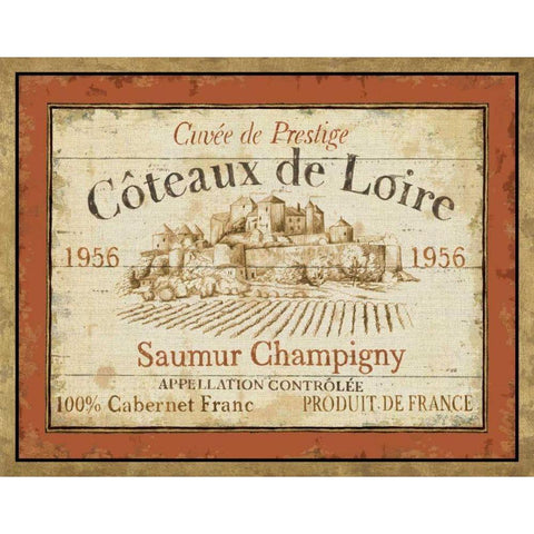 French Wine Label II Gold Ornate Wood Framed Art Print with Double Matting by Brissonnet, Daphne