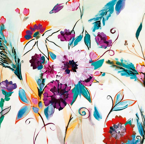 Garden Bright White Modern Wood Framed Art Print with Double Matting by E., Joan