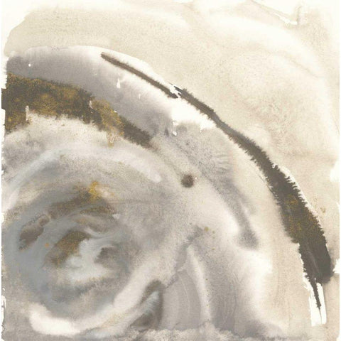 Gold Dust Nebula I White Modern Wood Framed Art Print by Paschke, Chris