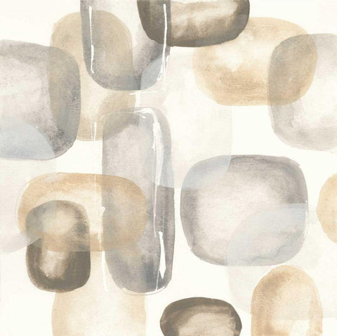 Neutral Stones II Black Ornate Wood Framed Art Print with Double Matting by Paschke, Chris