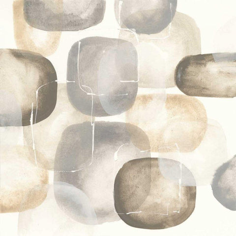 Neutral Stones III Gold Ornate Wood Framed Art Print with Double Matting by Paschke, Chris