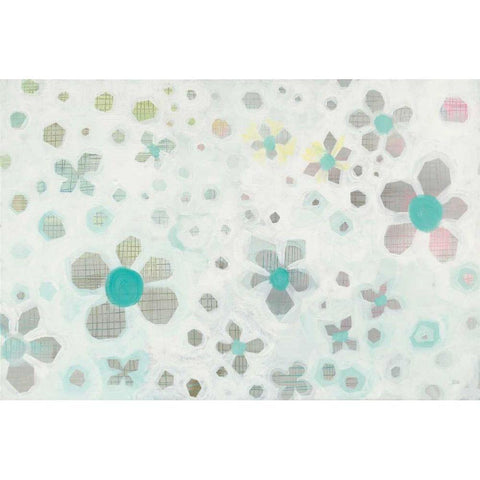 Graph Blooms White Modern Wood Framed Art Print by Averinos, Melissa