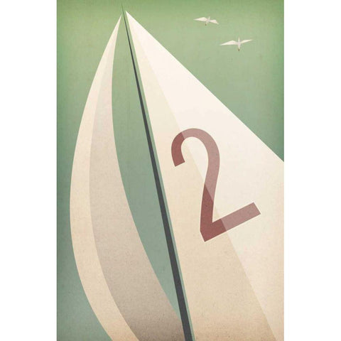 Sails VIII White Modern Wood Framed Art Print by Fowler, Ryan