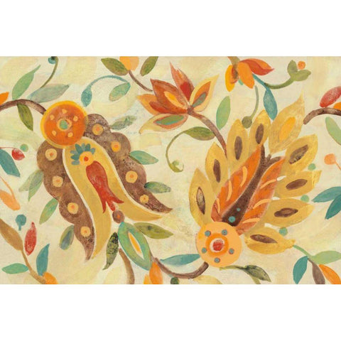 Two Step Spice Gold Ornate Wood Framed Art Print with Double Matting by Hristova, Albena