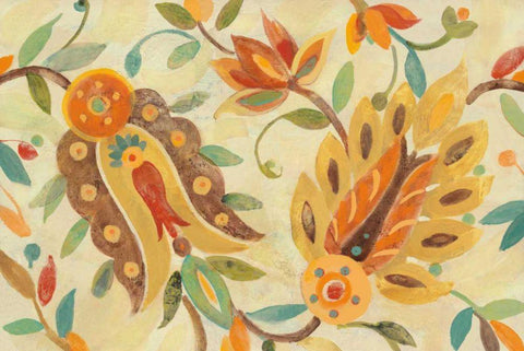 Two Step Spice White Modern Wood Framed Art Print with Double Matting by Hristova, Albena