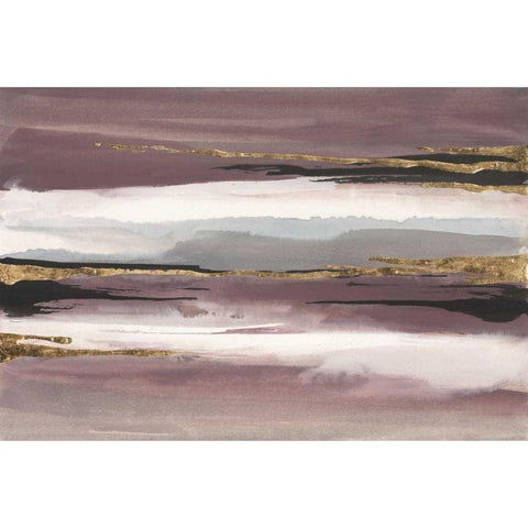 Gilded Storm II White Modern Wood Framed Art Print by Paschke, Chris