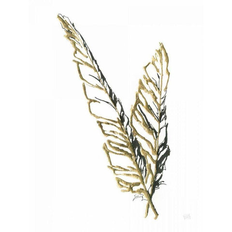 Gilded Raven Feather Black Modern Wood Framed Art Print by Paschke, Chris