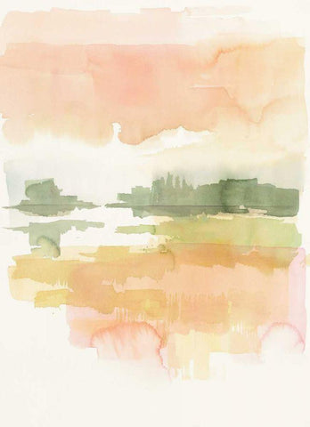 Dawn Crop White Modern Wood Framed Art Print with Double Matting by Schick, Mike