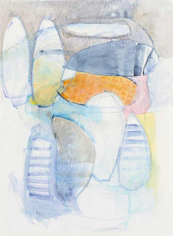 Beneath the Surface I White Modern Wood Framed Art Print with Double Matting by Schick, Mike