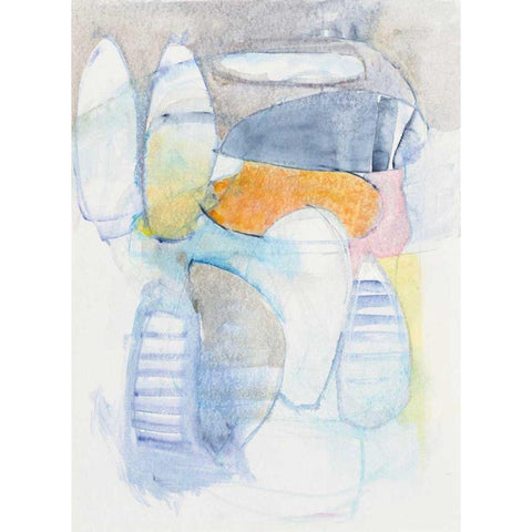 Beneath the Surface I White Modern Wood Framed Art Print by Schick, Mike