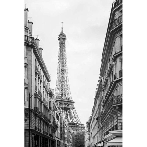 Eiffel Glimpse Gold Ornate Wood Framed Art Print with Double Matting by Marshall, Laura