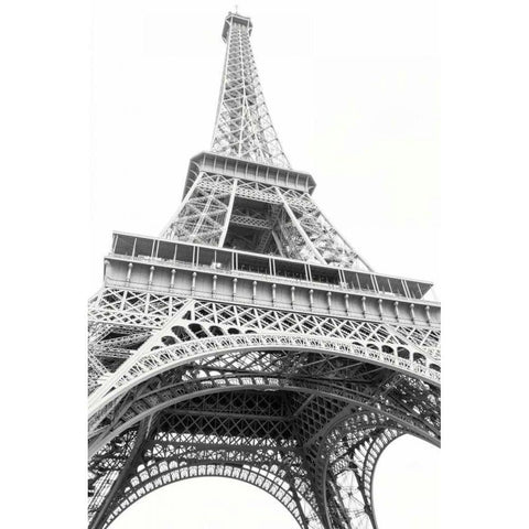 Eiffel up Close Black Modern Wood Framed Art Print by Marshall, Laura