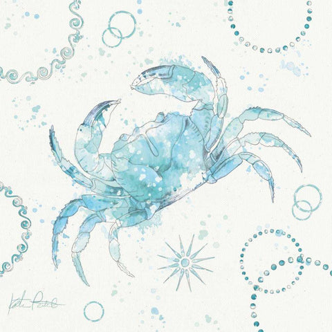Coastal Splash IV White Modern Wood Framed Art Print with Double Matting by Pertiet, Katie