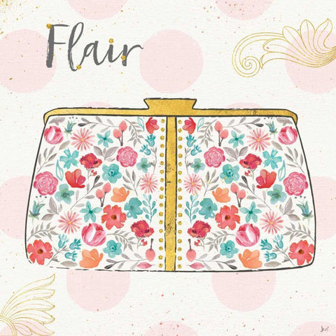 Fashion Blooms I Gold Ornate Wood Framed Art Print with Double Matting by Aiken, Jess